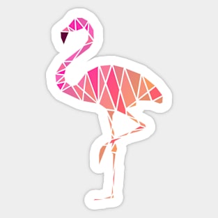 Geometric Flamingo Sticker